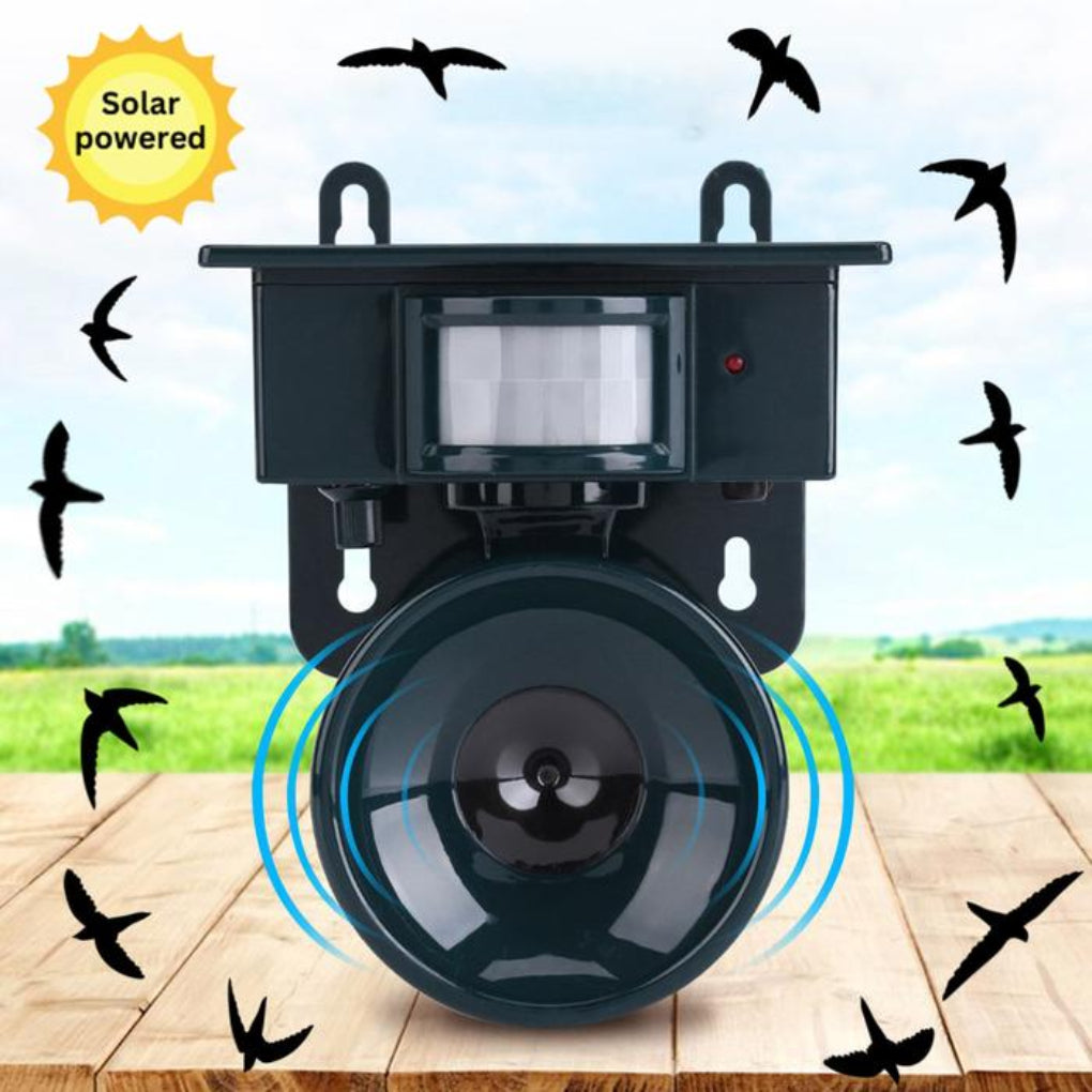 Solar Powered Outdoor Bird Repellent Scarer Device