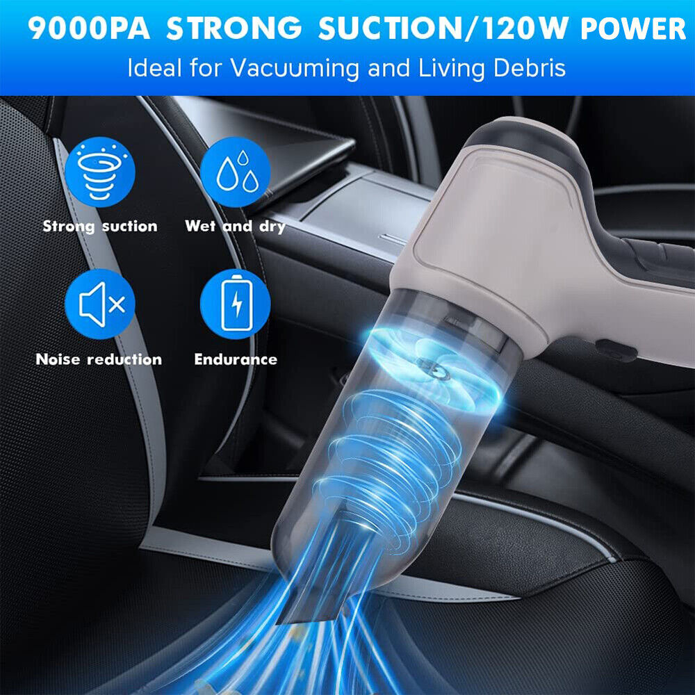 Compact Cordless Vacuum for Car and Household Cleaning