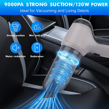 Compact Cordless Vacuum for Car and Household Cleaning