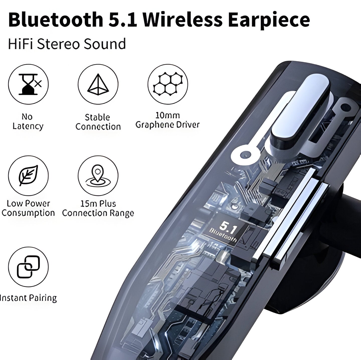 Wireless Bluetooth Earbuds Dual Microphone Noise Reduction Headphones