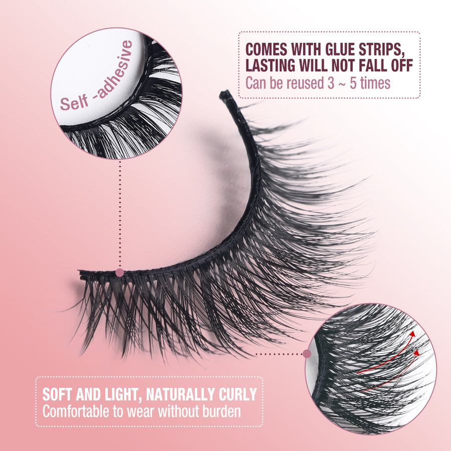 Simple to Use Natural False Lashes Daily Wear
