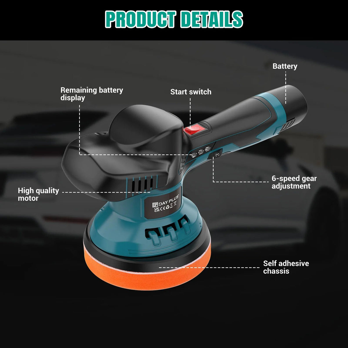 Rechargeable Cordless Car Polisher