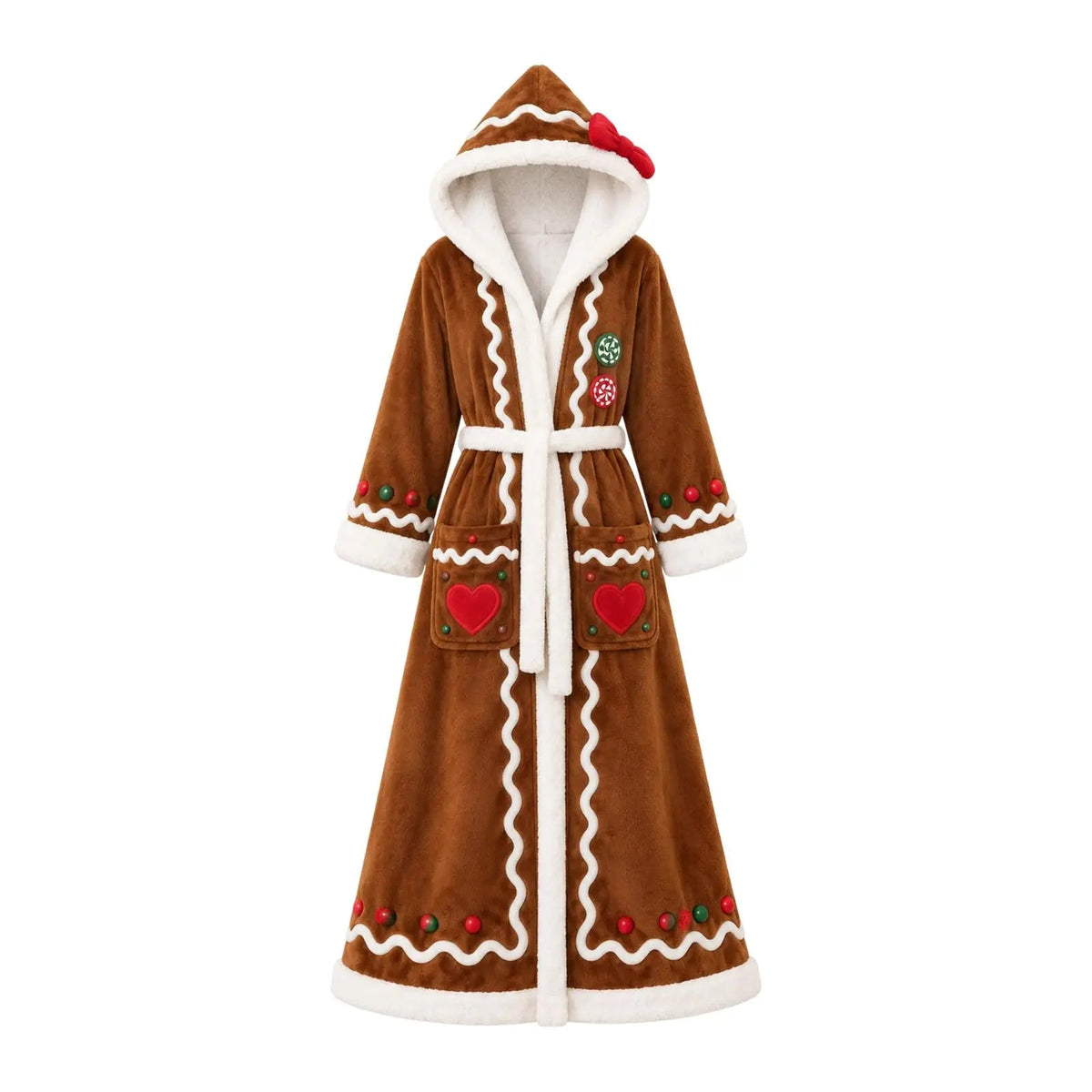 Heated Gingerbread Hooded Blanket