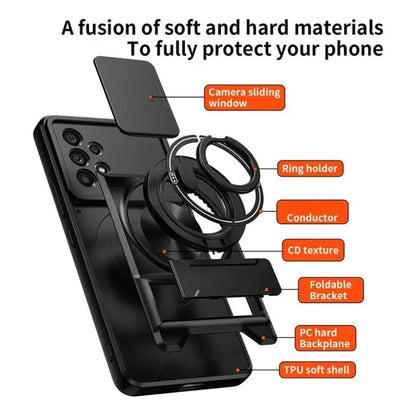 4-in-1 Protective Phone Case with Ring Holder & Kickstand