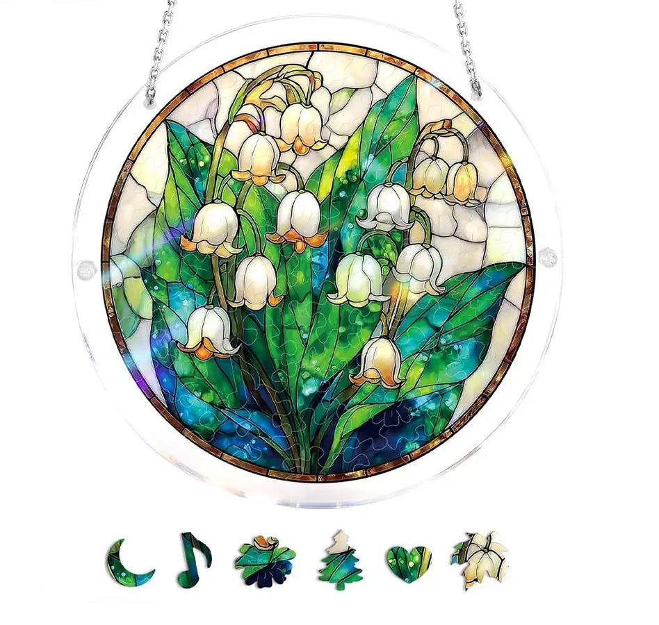 Floral Stained Glass Puzzle