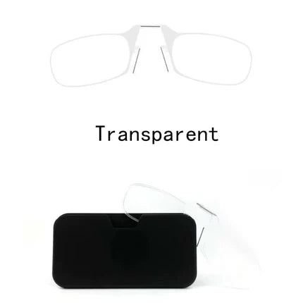 Portable Folding Reading Glasses with Adjustable Nose Clip