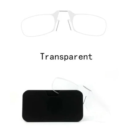 Portable Folding Reading Glasses with Adjustable Nose Clip