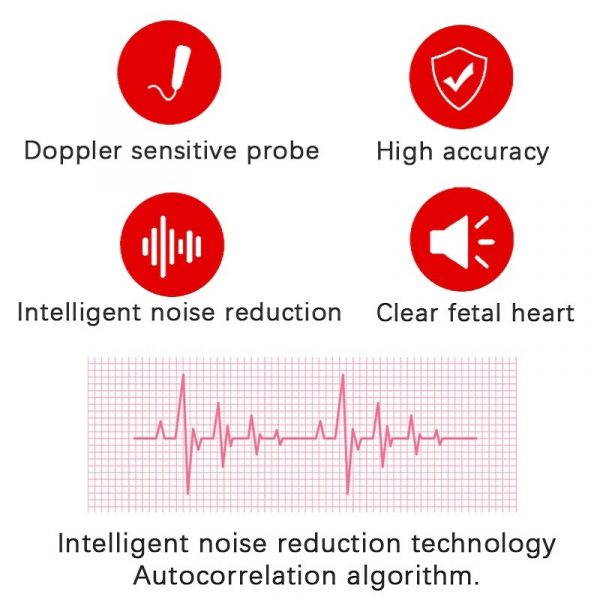 Portable Fetal Heart Monitor Baby Doppler Device