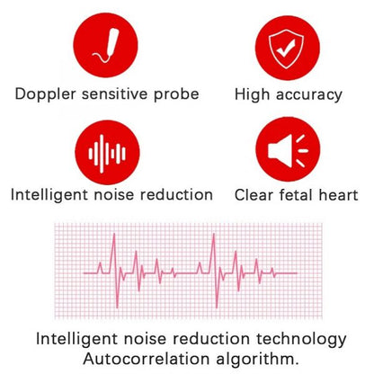 Portable Fetal Heart Monitor Baby Doppler Device