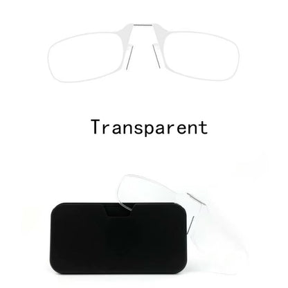 Portable Folding Reading Glasses with Adjustable Nose Clip